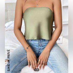 New! Green Tube Top, Medium